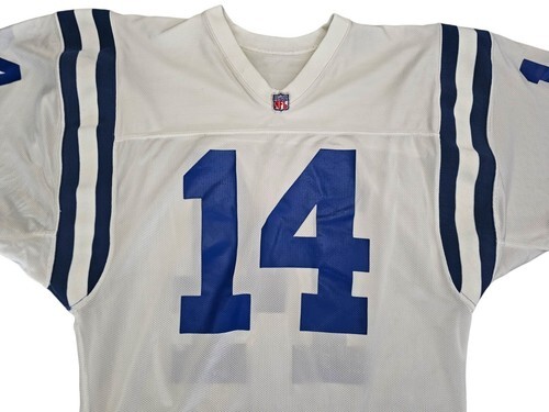 Vtg 1990s Indianapolis Colts  #14 Game Issued White Jersey Sz XL Mint Condition Item image 2