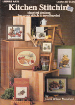 Kitchen Stitching Cross Stitch Booklet 1979 Carol Mansfield Leisure Arts... - $4.00