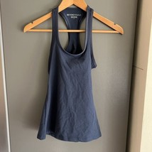 Beyond Yoga Tank Top with Leather piping detail Size Small Navy Blue Bra... - $19.79