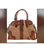 Khaki Faux Leather Crossbody Bag - $159.55 CAD