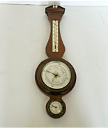 Vintage weather station wood banjo shape airguide sold as is for parts - $29.70