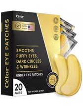 CÉLOR Under Eye Patches -20 Pairs - Golden Eye Mask with Amino Acid &amp; Collagen - £14.44 GBP