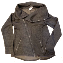 c9 champion zip jacket womens small full yoga fitted gray asymmetrical wrap gym - £17.89 GBP