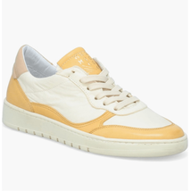 Miz Mooz Veronica Leather Sneaker Lightweight Yellow/White Size 7.5 Euro... - $99.00
