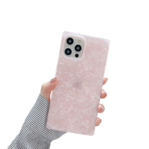 Anymob iPhone Case Pink Square Dream Shell Pattern Soft Silicone Cover - £23.17 GBP