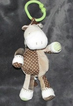 CARTER&#39;S Tan Beige Brown Light Green BABY Non-Musical Clip Toy PONY Hors... - £10.05 GBP