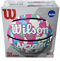 Wilson Composite Leather NCAA Legend Gold Series Basketball Pink Blue Gr... - $37.99
