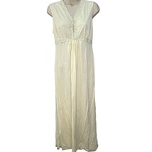 Vintage Pinehurst Lingerie Yellow Sleeveless Nightgown Size M Nylon Lace... - £24.04 GBP