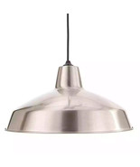 Hampton Bay 1-Light Brushed Nickel Steel Hanging Barn Light Warehouse Pe... - $34.64