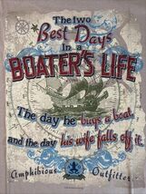 Amphibious Outfitters Men's T-Shirt 3XL Two Best Days Boaters Life Short... - $18.56