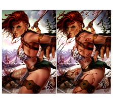 2021 Dynamite Comics Red Sonja Virgin &amp; Bloody Virgin Variants #28 Signed - $92.95