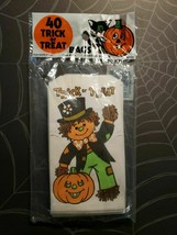Vintage Trick Or Treat Bags 1981 Lot Of 40 Scarecrow Pumpkin Fun World N... - $14.99