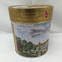 Otto Schmidt Lebkuchen Cookie Biscut Tin 5&quot; Gold Embossed Made In Germany - $19.24