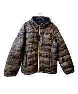 Nautica Poly Hooded Regular Fit Puffer Jacket Mens Sz Medium Green Camo ... - $56.88