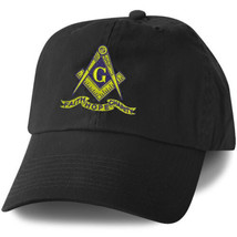 MASONIC MASON FAITH HOPE CHARITY EMBROIDERED BLACK HAT CAP - $33.24