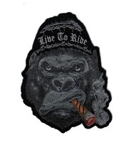 Ape Cigar Victory Live to Ride 12 inch Iron on XXL Jacket Vest Patch - £20.03 GBP