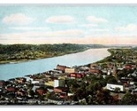 Birds Eye View Ohio River and Maysville Kentucky KY UNP DB Postcard Y1 - $5.89