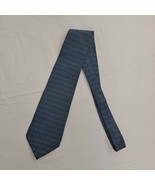 Carlos Devenezia Necktie Men&#39;s Tie Blue Gray Box Weave 3.75 In - £11.68 GBP