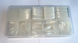 500pcs Clear Fake Nails Full Cover Tips Boxed Set Mixed Sizes 0-9 Manicure image 4