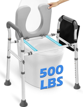 Raised Toilet Seat with Handles, FSA/HSA Eligible Heavy Duty 500Lb Toile... - $108.25