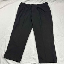 Dockers Mens Dress Pants Black Flat Front W42 L30 - £11.69 GBP