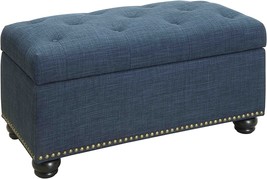 7Th Avenue Storage Ottoman, Blue Fabric, Convenience Concepts Designs4Comfort. - £163.67 GBP
