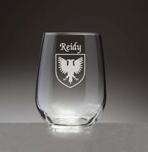 Reidy Irish Coat of Arms Stemless Wine Glasses (Sand Etched) - $67.32
