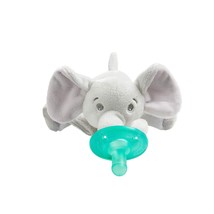 Soothie Snuggle Pacifier Holder With Detachable Pacifier, 0M+, Elephant, Scf347/ - £22.77 GBP