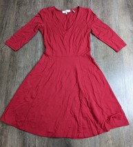 Lark And Ro NWOT Women&#39;s XS Red 3/4 Sleeve A Line Dress AY - £8.83 GBP