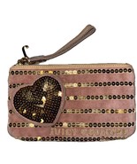 Y2K Original Juicy Couture Velvet Wristlet Handbag Wallet Pink Rose Gold... - $771.10 MXN