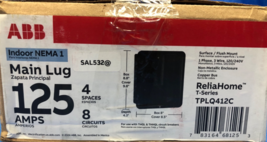 ABB ReliaHome TSeries 125 Amp 4 Space8 Circuit Indoor Breaker Panel - 49... - $34.64