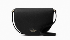 New Kate Spade Luna Crescent Crossbody bag Leather Black - £98.63 GBP