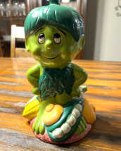 Vintage 1985  Jolly Green Giant Little Sprout Ceramic Piggy Bank - £4.68 GBP