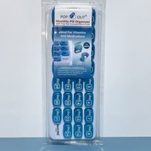 31 Day Monthly Pill And Vitamin Organizer With Large Removable Pods - Free Ship - £9.10 GBP