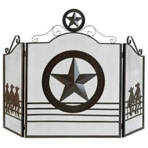 Texas Lone Star Three Panel Fireplace Screen - £73.32 GBP