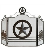 Texas Lone Star Three Panel Fireplace Screen - £74.70 GBP