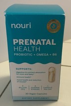 Nouri Prenatal Health Probiotic + Omega + B6 30 Vegan Capsules 3 in 1 Solution - $10.85