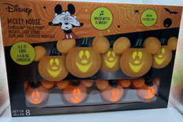 Disney Halloween Seasonal Mickey Mouse Projection Pumpkin Singing String Lights - £38.89 GBP