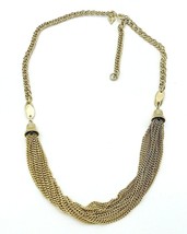 Vintage Sarah Coventry Gold Tone Multi Chain Choker Necklace - £15.79 GBP