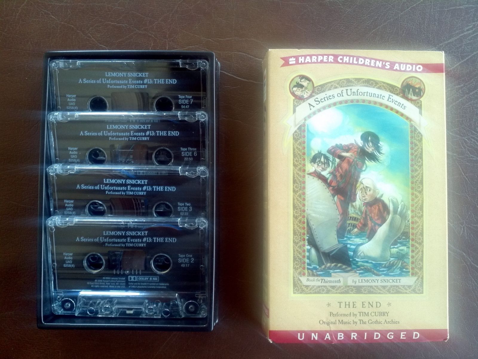 A SERIES OF UNFORTUNATE EVENTS &quot;THE END&quot;  4 AUDIO  CASSETTES,  - $15.49