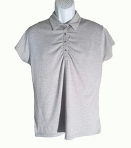 CALLAWAY Women&#39;s Short Sleeve Button Up Golf Shirt Gray XL - $202.36 MXN