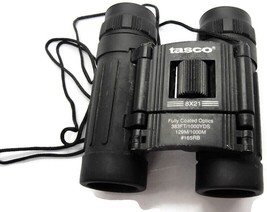 Tasco Folding Binoculars Black 8X21 Used No Case - $24.74