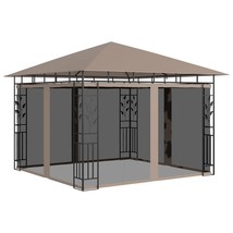  Gazebo with Mosquito Net 9.8'x9.8'x9' Taupe 0.6 oz/ft² - $6,460.16 MXN
