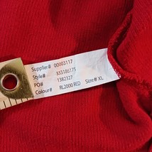 Chaps Sweatshirt Men's XL (18-20) 1/4 Zip Red Cotton Pullover Long Sleeve Logo image 6