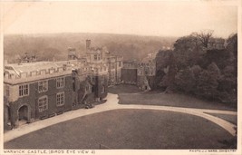 Warwick Leicester Uk Castle ~Birds Eye View~ J J Ward Photo Postcard 1920s - £6.23 GBP