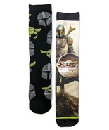 Star Wars THE MANDALORIAN GROGU Socks 2 Pair Mens Shoe Size 6-12 Multi C... - $7.67