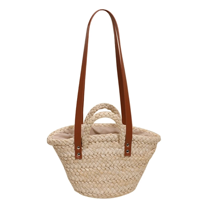 Women Straw Woven Tote Bag Simple Casual Bag Handwoven  Bag Ladies Basket Purse  - $66.63