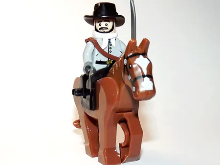 Gift Toys Confederate Cavalry Civil War Rebel Army Soldie Minifigure  - £10.37 GBP