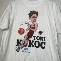 Chicago Bulls T Shirt Caricature Tee Toni Kukoc Men’s Medium NBA Basketball - £19.65 GBP