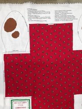 Vtg VIP CRANSTON Fabric Panel, Stuffed Christmas Puppy Present In A box Cut &amp;Sew - £5.34 GBP